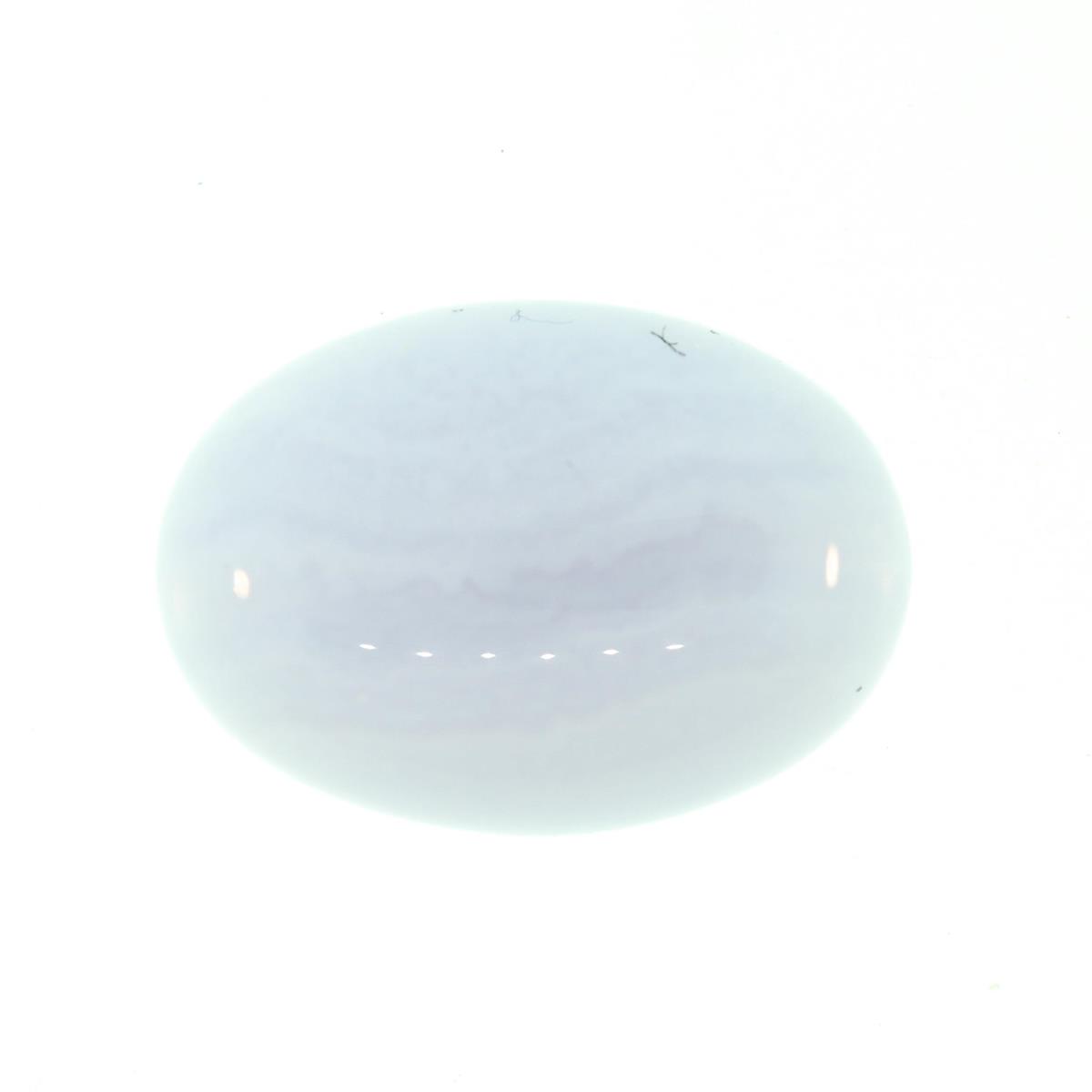 (image for) Agate 14x10mm Oval Blue Lace