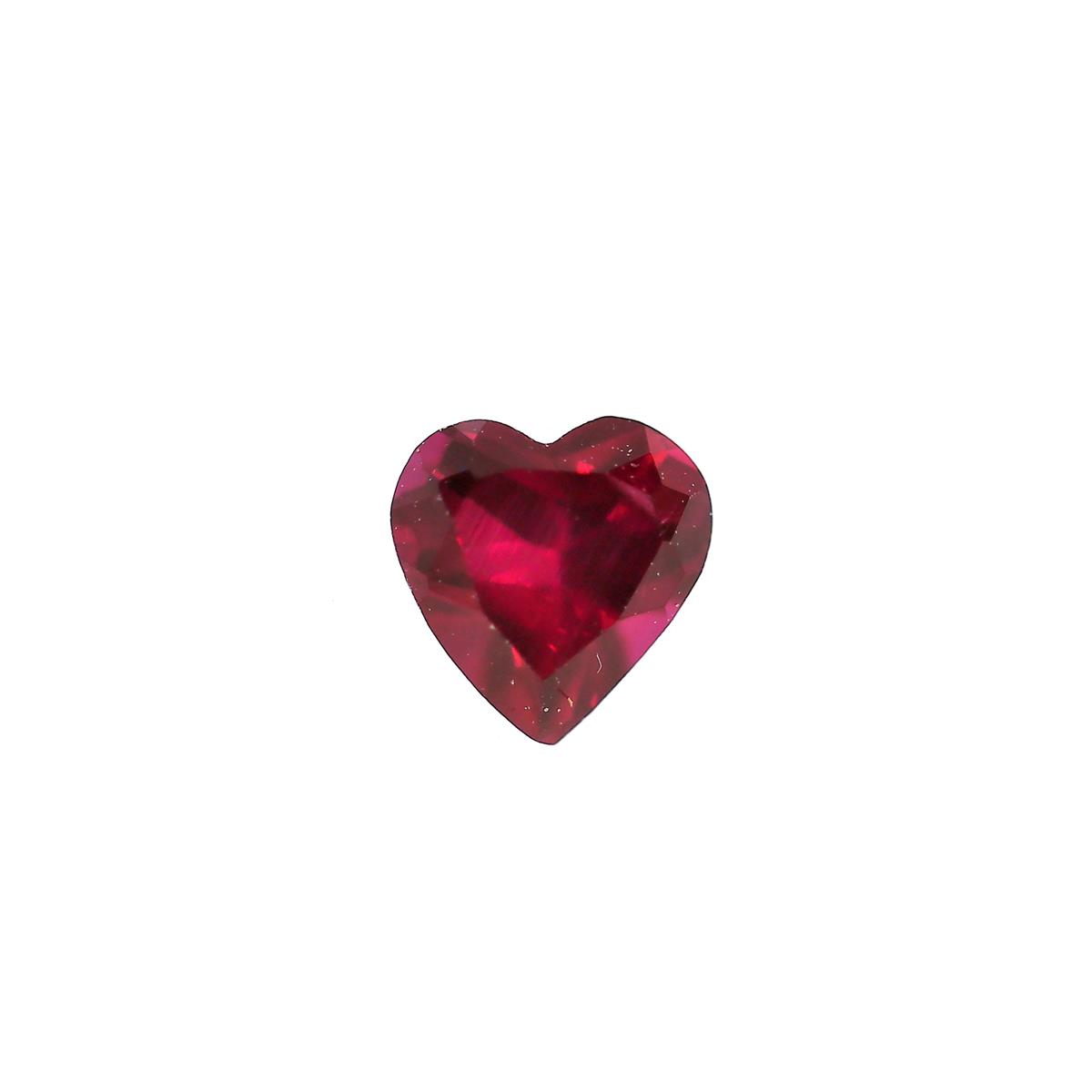 (image for) Synthetic Garnet 5mm Heart