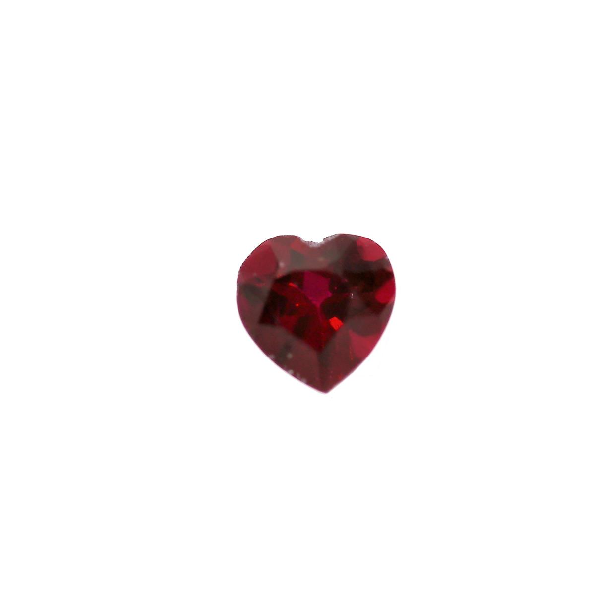 (image for) Synthetic Ruby 5mm Heart