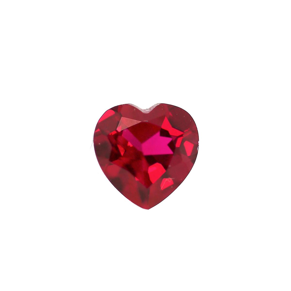 (image for) Synthetic Ruby 7mm Heart