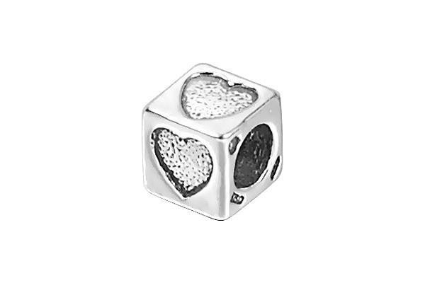(image for) Sterling Heart Bead 5mm 