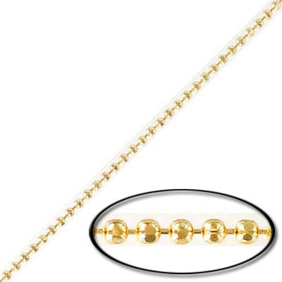 (image for) Chain Ball Faceted Gold 1.5mm