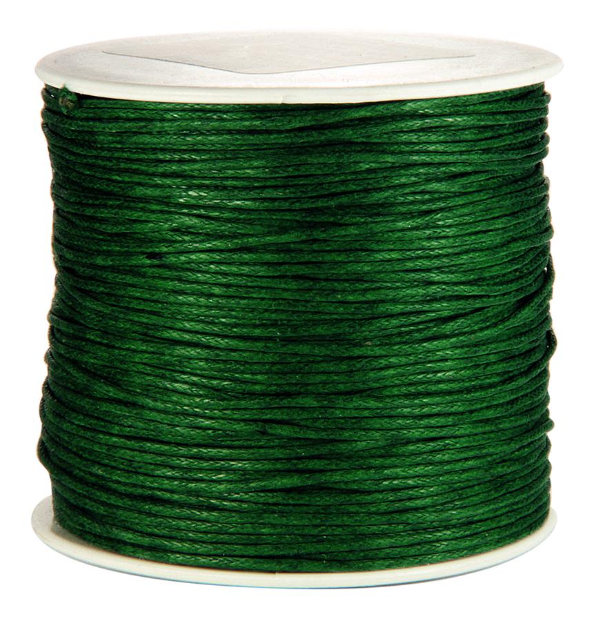 (image for) Waxed Cotton Cord 1mm Green 