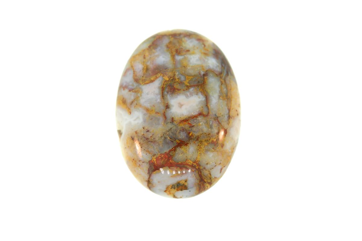 (image for) Silverleaf Agate 25x18mm Oval