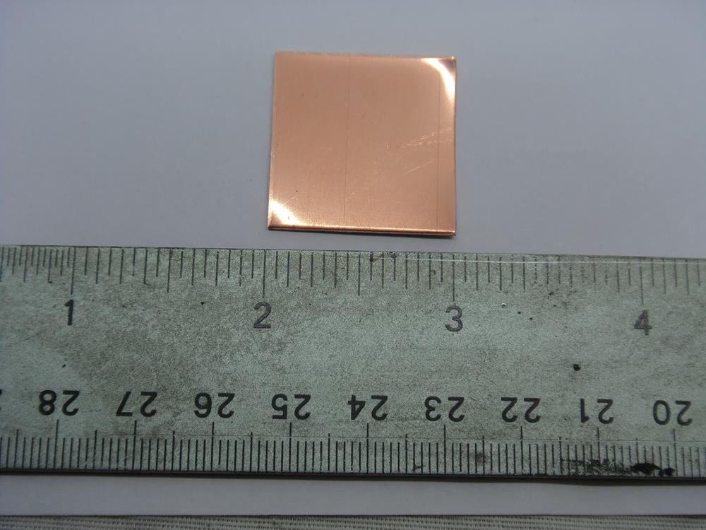 (image for) Copper Sheet 20ga 1x1" - Click Image to Close