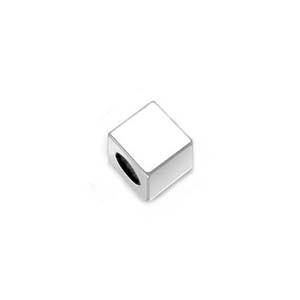 (image for) Stg Bead Alpha Cube 5mm Blank