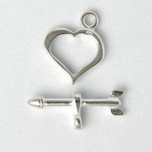 (image for) Stg Toggle Heart & Arrow 13mm