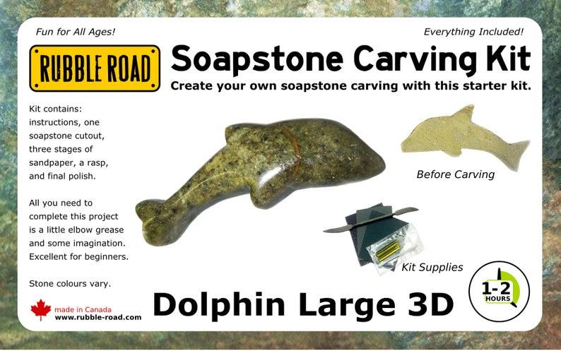 (image for) Soapstone Kit Large Dolphin - Click Image to Close