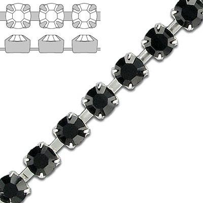 (image for) Chain Rhinestone Jet Silver